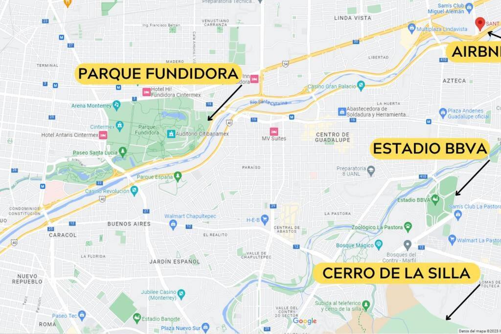 Amplio Depa 10 Min Parque Fundidora, Estadio Bbva - Lv5 - Apartamento *