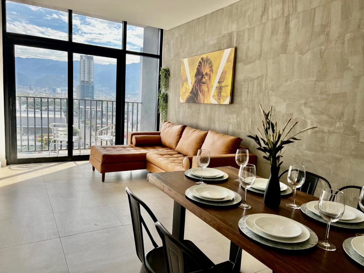 Industrial Stylish 3-br. & Views In Front Of Parque Fundidora & Arena Mty Apartamento